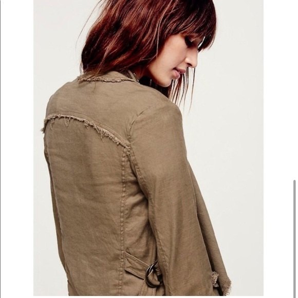 Free People Raw Femme Linen Jacket, Size S - Picture 3 of 9